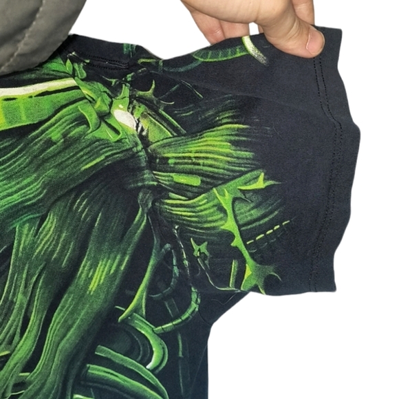 Vtg Liquid Blue 1998 | Green Terminator Skull Bone | Travis Scott | 90's vintage - Picture 8 of 14